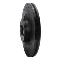 R1 Concepts R1 01-03 Audi S8 Front Right Drilled & Slotted Black Brake Rotor