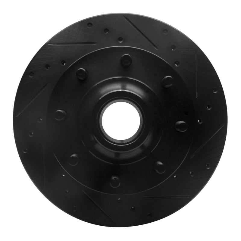 R1 Concepts R1 1994-1999 Dodge Ram 2500 Front Right Drilled & Slotted Black Brake Rotor
