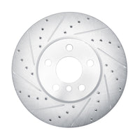 R1 Concepts R1 16-24 Mini Cooper (Excl Clubman) Front Left Drilled & Slotted Silver Brake Rotor