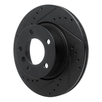R1 Concepts R1 05-07 BMW 120i (Mexico) Front Left Drilled & Slotted Black Brake Rotor