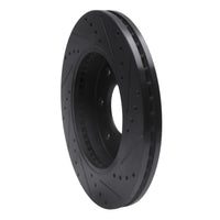 R1 Concepts R1 04-08 Ford F-150 4WD Front Left Drilled & Slotted Black Brake Rotor