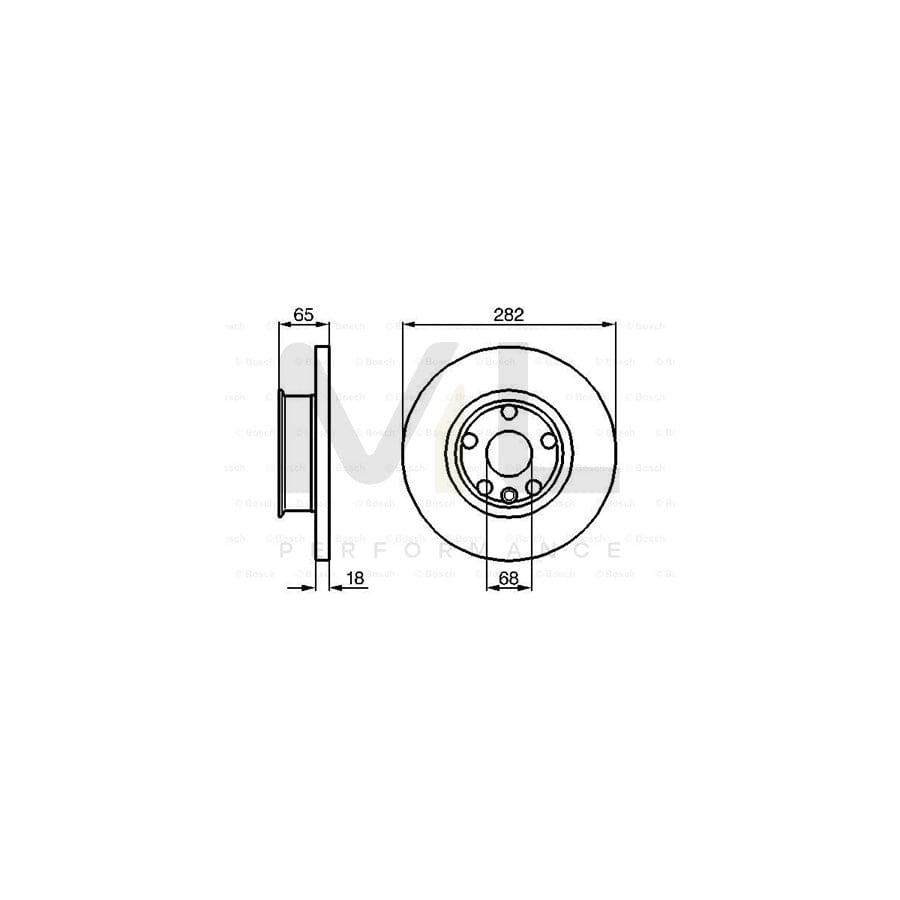 BOSCH 0 986 478 613 Brake Disc Solid, Oiled | Performance Parts Direct Car Parts