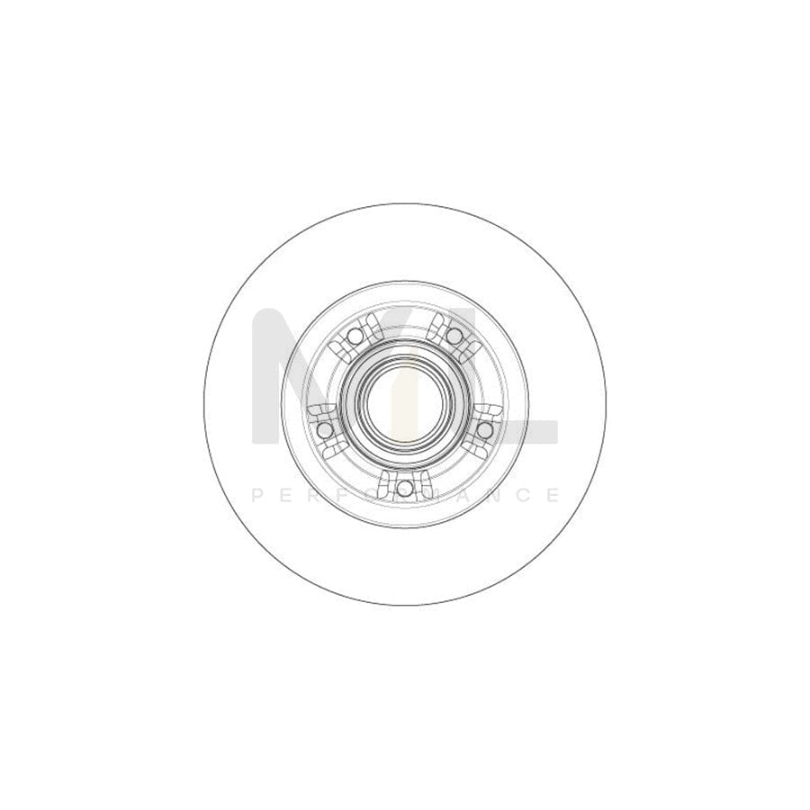 TRW DF6203BS Brake Disc Solid, with ABS sensor ring, with wheel bearing | Performance Parts Direct Car Parts