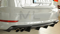 Rieger 00056807 Audi 8V A3 Rear Diffuser for Twin Tailpipe Left -  Matte Black