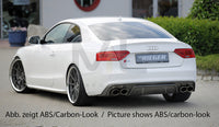 Rieger 00088038 Audi B8 B81 Rear Diffuser for Twin Tailpipe Left & Right (A5 & S5) - Glossy Black