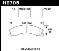 Hawk Performance Hawk Chevy/GMC Express/Silverado/Savana/Sierra 15/25/35/4500 Super Duty Rear Street Brake Pads