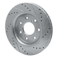 R1 Concepts R1 10-14 Ford F-150 4WD Front Left Drilled & Slotted Silver Brake Rotor