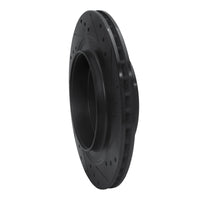 R1 Concepts R1 02-10 Saab 9-5 Rear Left Drilled & Slotted Black Brake Rotor