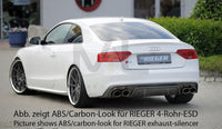 Rieger 00088036 Audi B8 B81 A5 Rear Diffuser for Original Twin Tailpipe Left - Glossy Black
