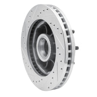 R1 Concepts R1 01-02 Chevrolet Express 3500 Front Right Drilled & Slotted Silver Brake Rotor