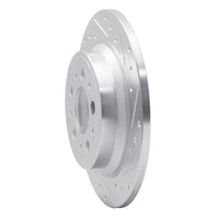 R1 Concepts R1 99-09 Volvo S80 Rear Right Drilled & Slotted Silver Brake Rotor