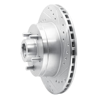 R1 Concepts R1 1987-1990 Dodge Dakota RWD Front Right Drilled & Slotted Silver Brake Rotor