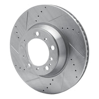 R1 Concepts R1 99-23 Porsche 911 Left Rear Drilled & Slotted Silver Brake Rotor