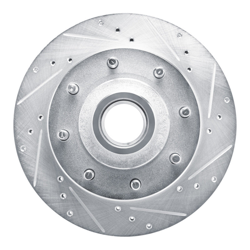 R1 Concepts R1 80-85 Ford E-250 Econoline Club Wagon Front Right Drilled & Slotted Silver Brake Rotor