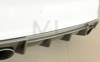 Rieger 00099357 Audi 8V Rear Diffuser for Sport Tailpipe Left & Right (A3 & S3) - Carbon-Look