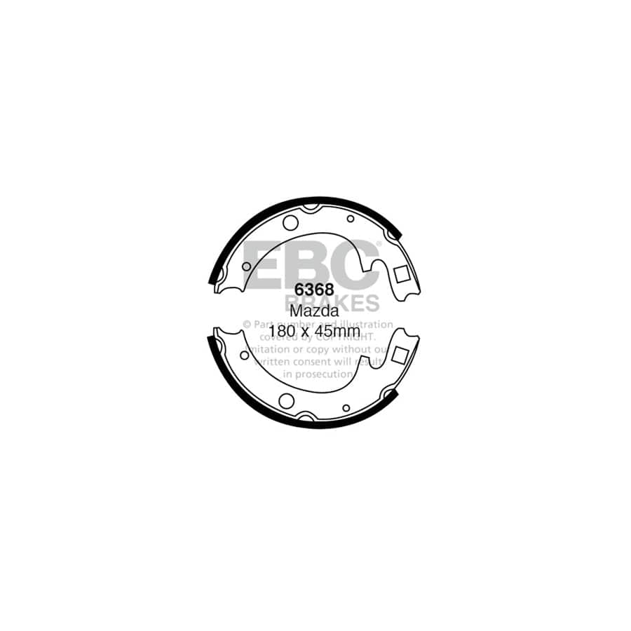 EBC 6368 Mazda E1600 Panel Van Rear Brake Shoes (4 pcs.)