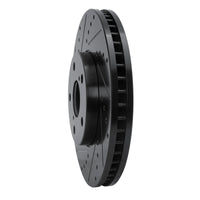 R1 Concepts R1 92-10 Lexus IS300 Front Left Drilled & Slotted Black Brake Rotor