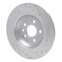 R1 Concepts R1 07-18 Volvo V60 Cross Country Rear Left Drilled & Slotted Silver Brake Rotor