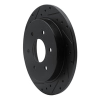 R1 Concepts R1 04-15 Infiniti QX56 Rear Left Drilled & Slotted Black Brake Rotor