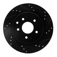 R1 Concepts R1 05-25 Infiniti EX37 Rear Right Drilled & Slotted Black Brake Rotor
