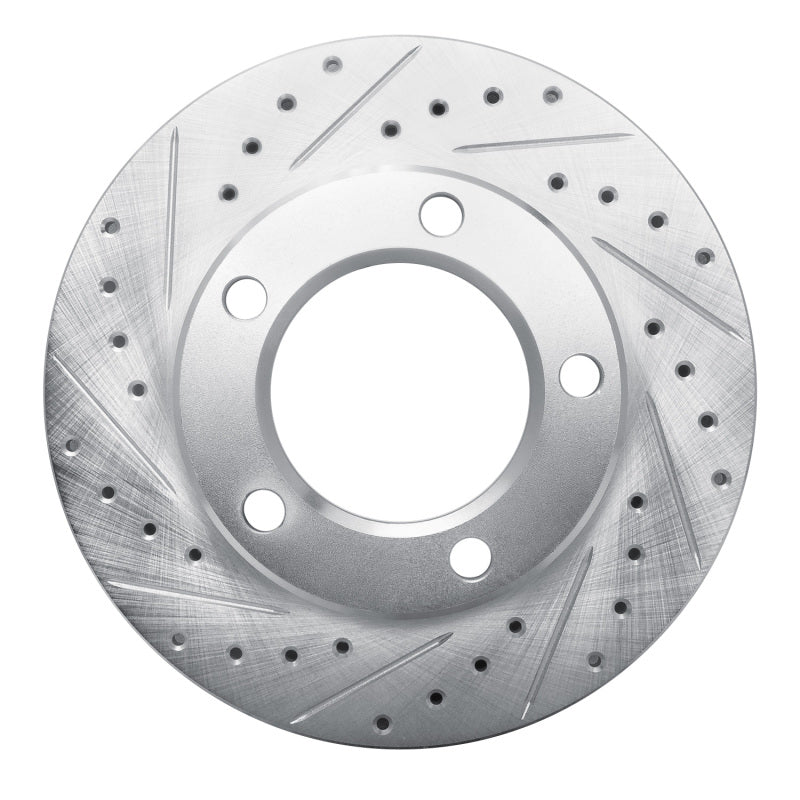 R1 Concepts R1 80-93 Dodge W100 Front Left Drilled & Slotted Silver Brake Rotor