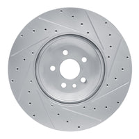 R1 Concepts R1 21-25 Jaguar F-Pace Front Left Drilled & Slotted Silver Brake Rotor