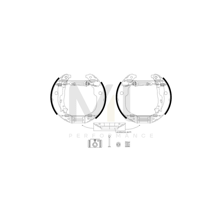 TEXTAR 84067202 Brake Shoe Set with adjuster, with wheel brake cylinder | Performance Parts Direct Car Parts