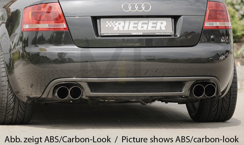 Rieger 00055270 Audi 8H A4 Rear Diffuser for Twin Tailpipe Left & Right -  Matte Black