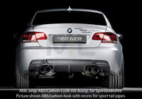 Rieger 00053460 BMW 3 Series E92 E93 Rear Diffuser for Original Tailpipe Left & RIght -  Matte Black