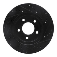 R1 Concepts R1 98-00 Chrysler LHS Front Right Drilled & Slotted Black Brake Rotor