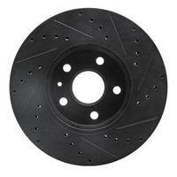 R1 Concepts R1 2008-2014 Cadillac CTS Front Left Drilled & Slotted Black Brake Rotor