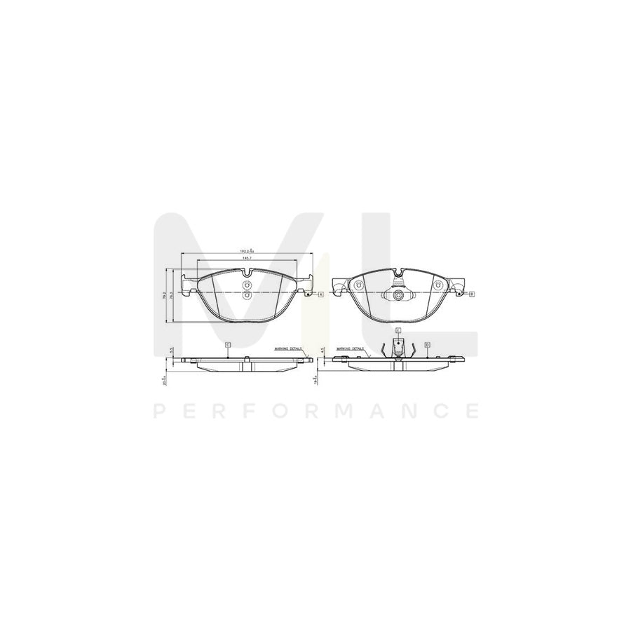Bosch 0986Tb3137 Brake Pad Set  | Performance Parts Direct Car Parts