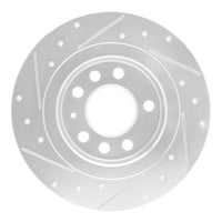 R1 Concepts R1 06-10 Pontiac SOLSTICE Rear Right Drilled & Slotted Silver Brake Rotor
