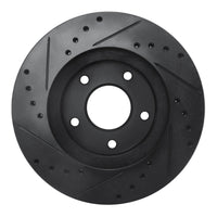 R1 Concepts R1 99-01 Infiniti I30 Front Right Drilled & Slotted Black Brake Rotor