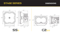 Diode Dynamics 19-21 Ford Ranger Stage Series 2in LED Ditch Light Kit - Pro White Combo