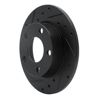 R1 Concepts R1 85-00 Audi 5000CS Turbo Quattro Rear Left Drilled & Slotted Black Brake Rotor