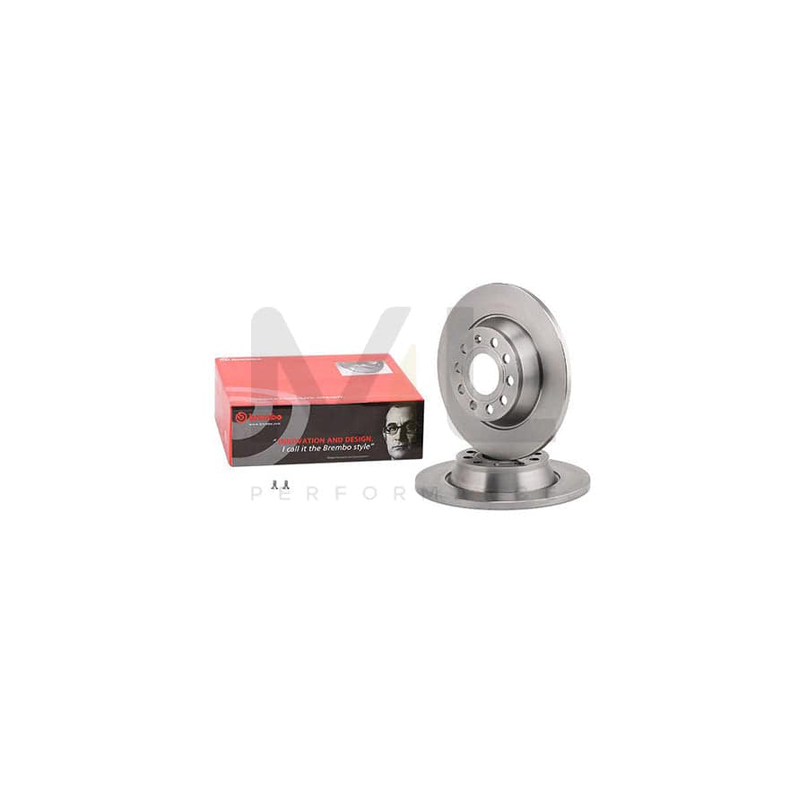BREMBO 08.A202.10 Brake Disc Solid, with bolts/screws  - 1 piece