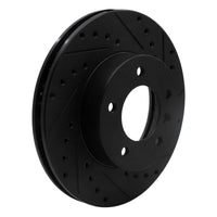 R1 Concepts R1 90-97 Jaguar XJ6 Front Right Drilled & Slotted Black Brake Rotor