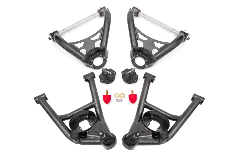 BMR Suspension BMR 64-72 GM A-Body Non-Adjustable A-arm Kit - Black Hammertone