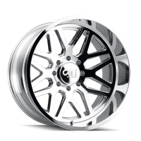 Cali Off-Road 9115 Invader 24x14 / 8x165.1 BP / -76mm Offset / 125.2mm Hub Chrome Wheel