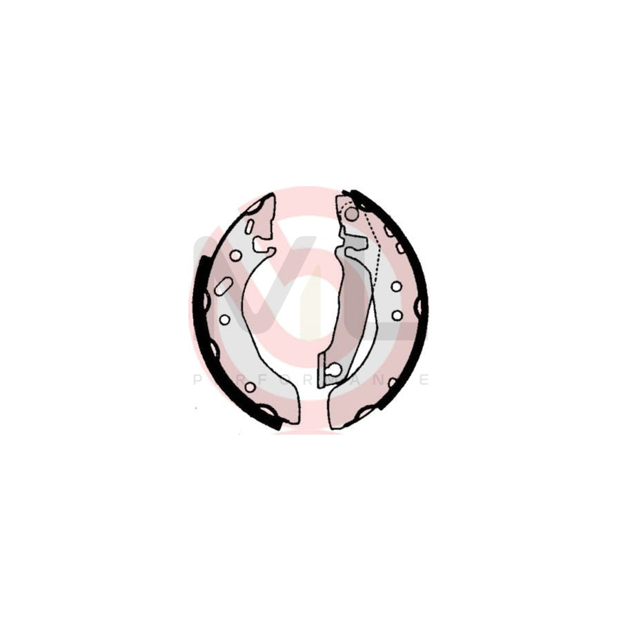 BREMBO S 24 519 Brake Shoe Set with handbrake lever