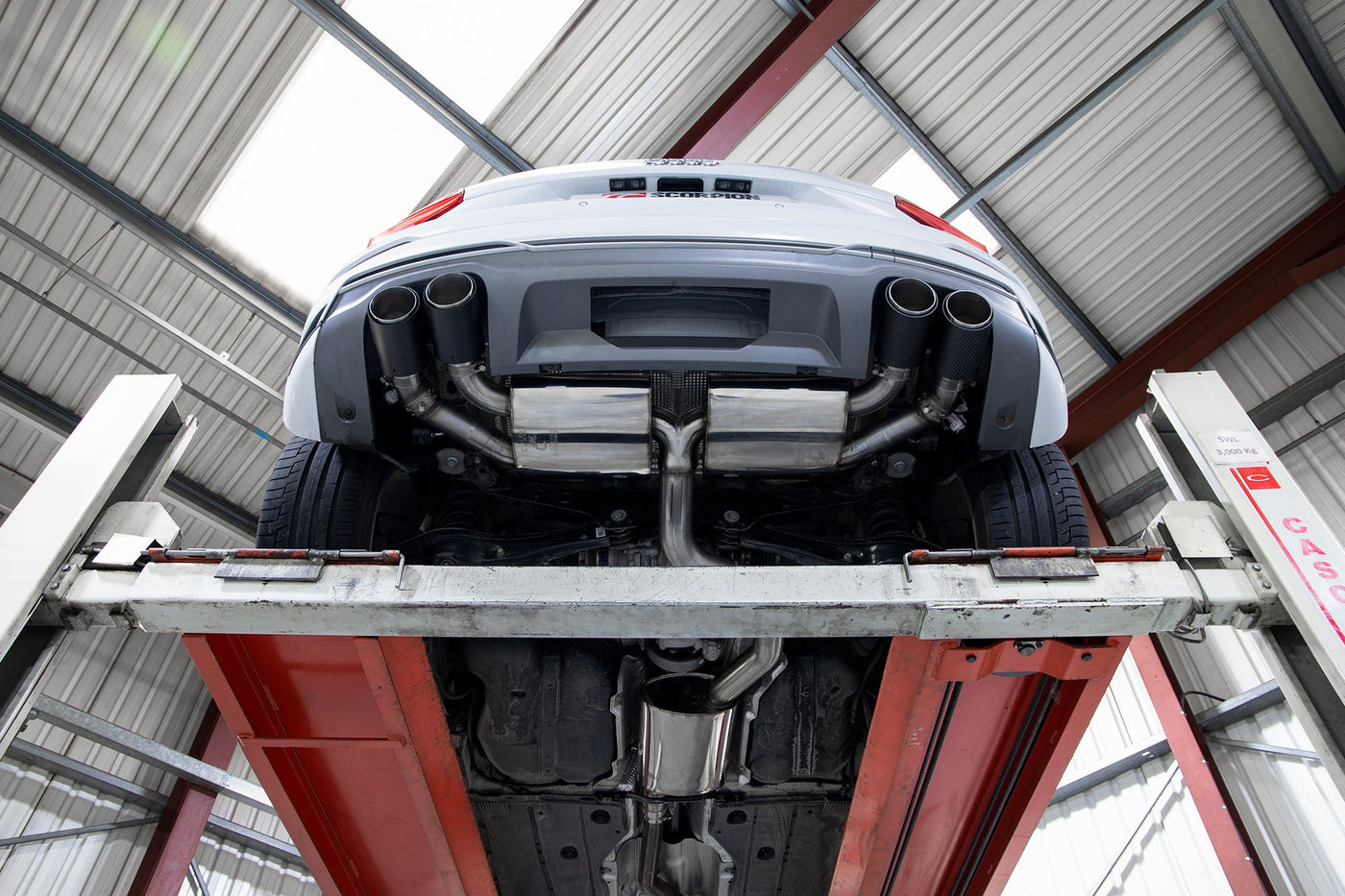 Scorpion SAU090CF Audi SQ2 Resonated Gpf-Back Exhaust System With Electronic Valves