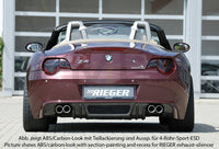 Rieger 00050509 BMW Z4 E85 Rear Diffuser for Original Twin Tailpipe Left -  Matte Black