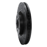 R1 Concepts R1 2011-2017 Audi A4 (USA/Canada) Front Right Drilled & Slotted Black Brake Rotor