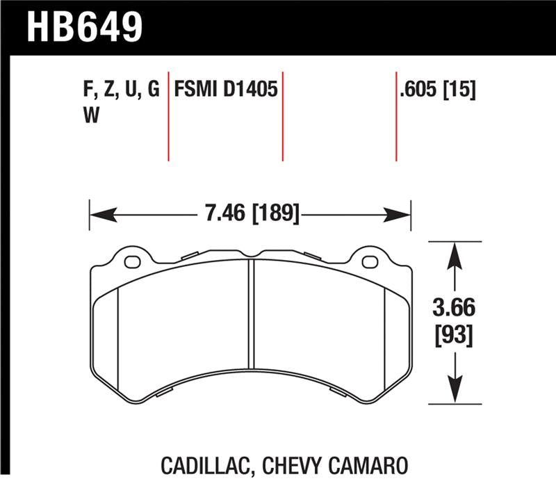 Hawk Performance Hawk 08-12 Cadillac CTS-V / 12 Jeep Grand Cherokee (WK2) SRT8 DTC-30 Front Race Brake Pads