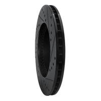 R1 Concepts R1 92-96 Honda Prelude Front Left Drilled & Slotted Black Brake Rotor
