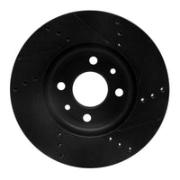 R1 Concepts R1 09-19 Dodge Vision (Mexico) Front Left Drilled & Slotted Black Brake Rotor