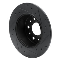 R1 Concepts R1 61-91 Mercedes-Benz 230S Rear Left Drilled & Slotted Black Brake Rotor