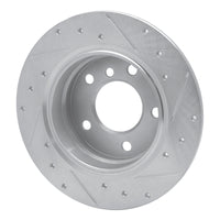 R1 Concepts R1 91-99 BMW 323I Rear Left Drilled & Slotted Silver Brake Rotor