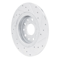 R1 Concepts R1 22-25 Jeep Grand Cherokee Rear Left Drilled & Slotted Silver Brake Rotor
